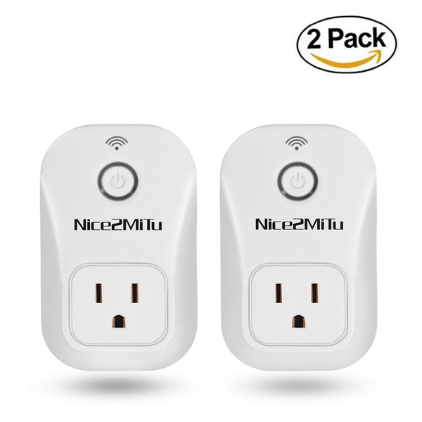 Pack of 2 Smart Plug Wi-Fi switches - works with Alexa