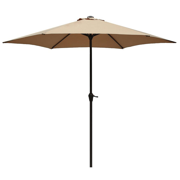 Sombrilla para patio exterior de 9 pies, color beige