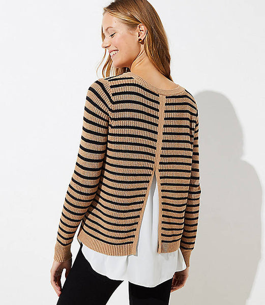 Split back sweater