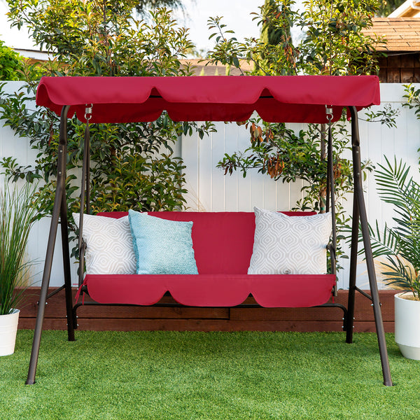 2-Person Outdoor Canopy Swing Glider (3 Colors)