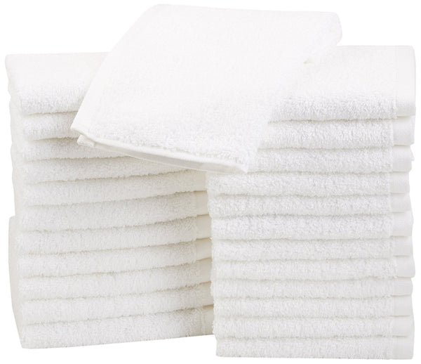 24 AmazonBasics Cotton Washcloths