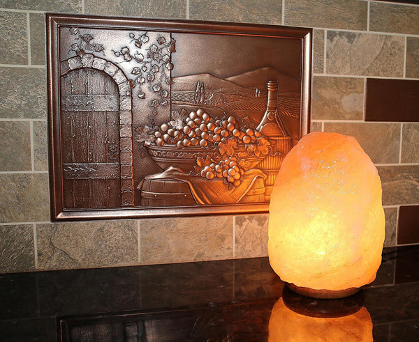 Crystal salt lamp with dimmer