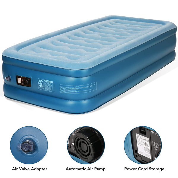 Inflatable Airbed with Built-in Electric Pump And Storage Bag
