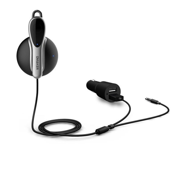 Kit Bluetooth para coche con auriculares y cargador USB de doble puerto
