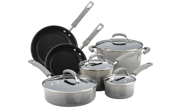Rachael Ray Hard Enamel Cookware Set (10-Piece)