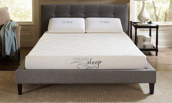 Nature's Sleep 8" Gel Infused Memory-Foam Mattress w/ Optional Foundation. 15-Year Warranty