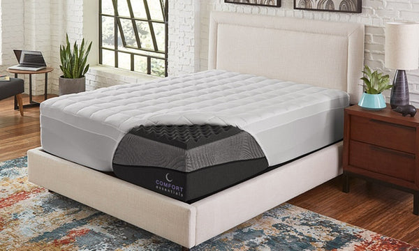 Comfort Essentials Ebony 4" Ebonite Memory Foam and Fiber Topper