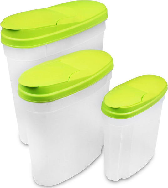 Paquete de 3 contenedores de almacenamiento de alimentos.