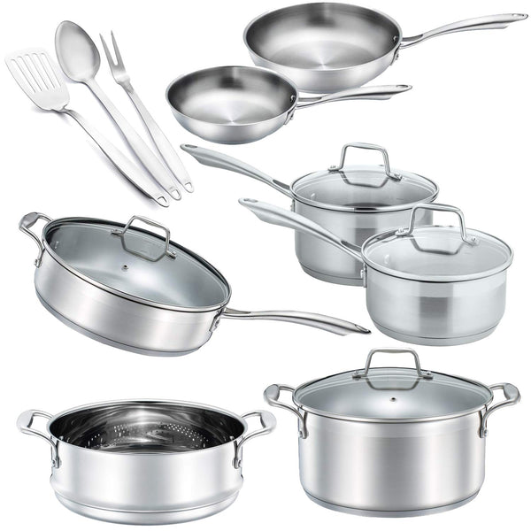 Chef's Star Professional Grade Stainless Steel 14 Piece Pots & Pans Set