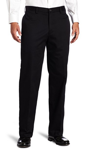 IZOD flat front pants - black and navy