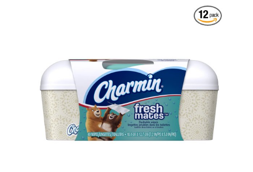 Paquete de 12 toallitas húmedas desechables Charmin Freshmates