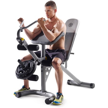 Gold's Gym XRS 20 Olympic Workout Bench with Removable Preacher Pad