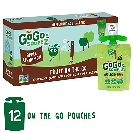 12-Count 3.2-Oz GoGo squeeZ Applesauce on the Go (Apple Cinnamon)