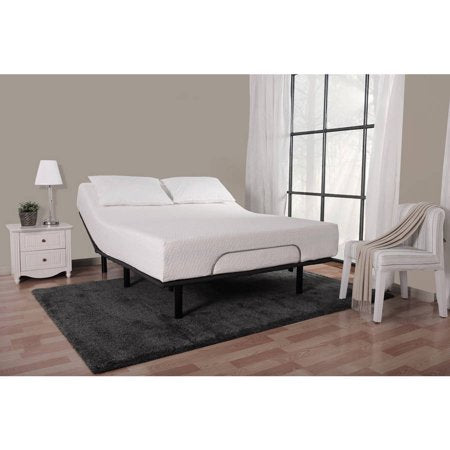 Mainstays 13" Adjustable Steel Bed Frame, No Tool Assembly, Queen