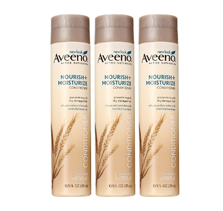 Pack of 3 Aveeno Nourish + Moisturize Conditioner, 10.5 Ounce