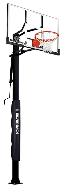 Silverback In-Ground Basketball System with Tempered Glass Backboard