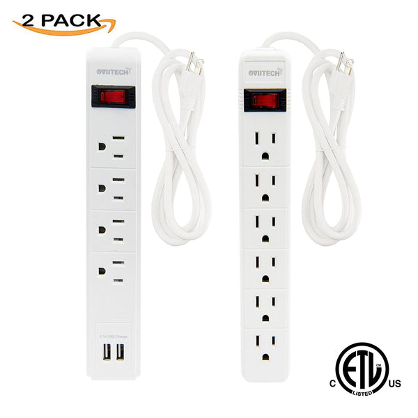 Pack of 2 power strip combo