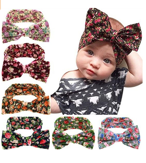 Pack of 6 baby bow headbands