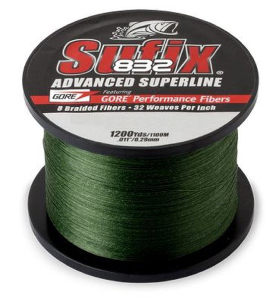 1200-Yards Sufix 832 Braid Fishing Line (Green)