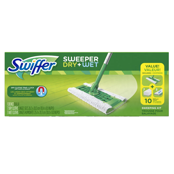 Swiffer Sweeper sleaner, dry & wet mop starter kit