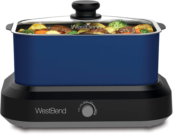 West Bend Versatility 5 Quart Non-Stick Slow Cooker With Travel Lid