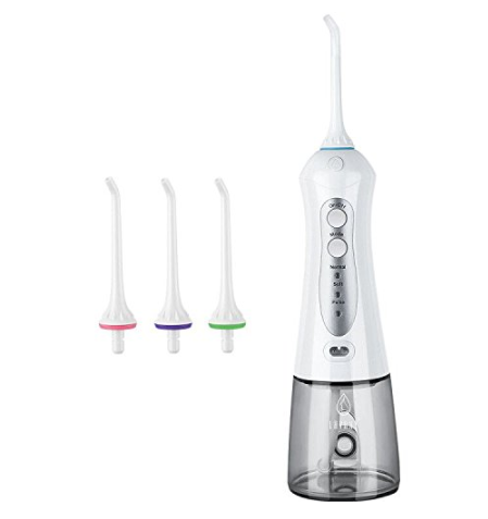 Hilo dental inalámbrico con 4 puntas de chorro