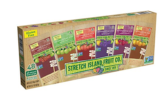 Paquete de 48 paquetes variados de cuero de frutas Stretch Island