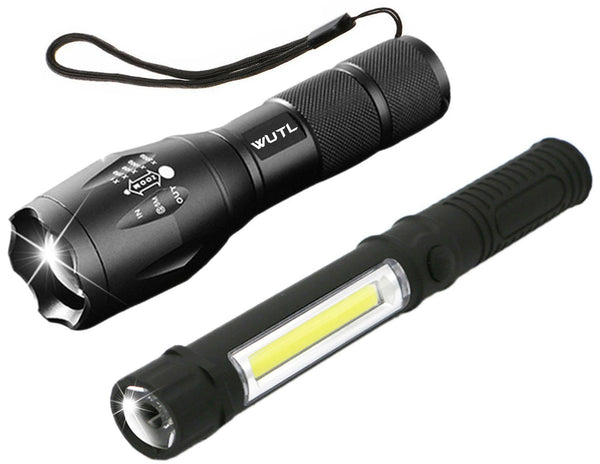 Linterna táctica LED con luz de trabajo LED