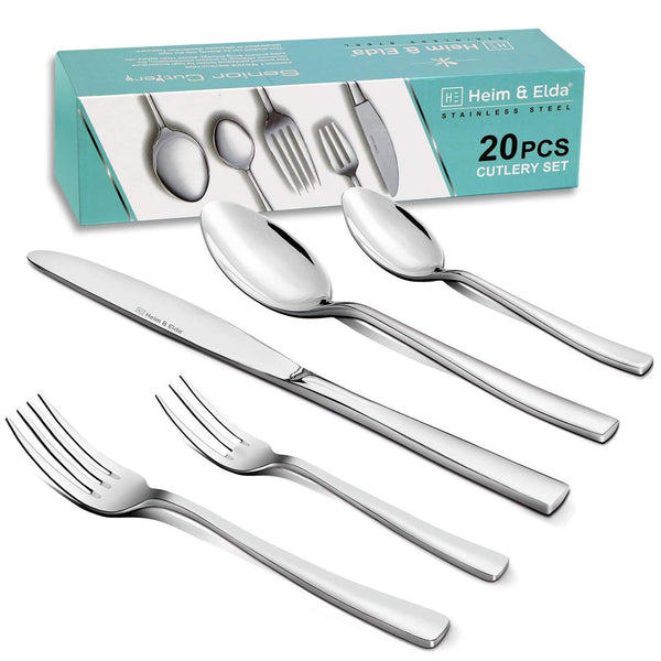 Heim & Elda 20-Piece Silverware Flatware Cutlery Set