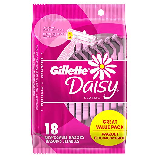 18-Count Gillette Daisy Classic Disposable Women's Razors