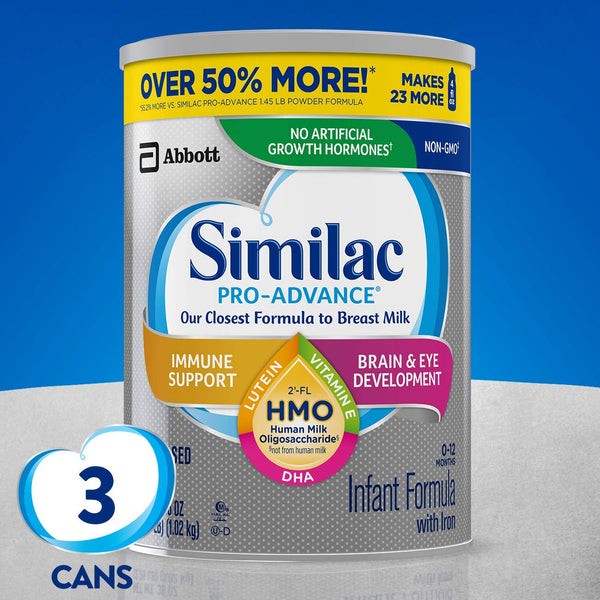 3 Cans Of Similac Pro-Advance Infant Formula (OU-Dairy)