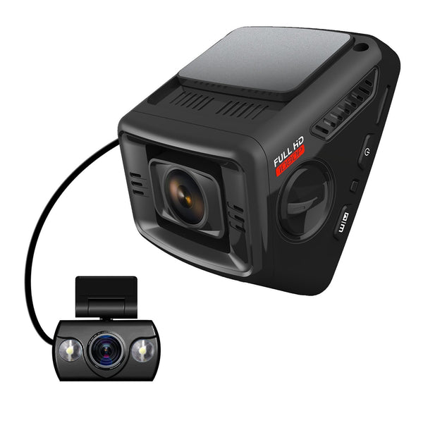 Back and front full HD dash cam with 16GB MicroSD card