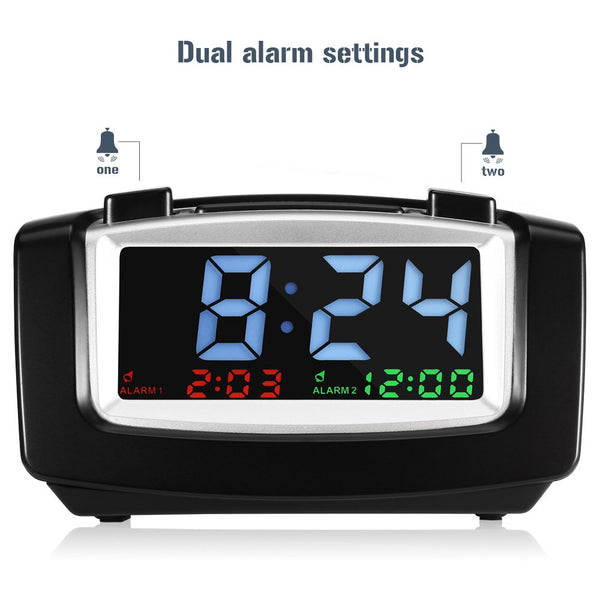 Digital Dual Alarm Clock with USB Charging Port