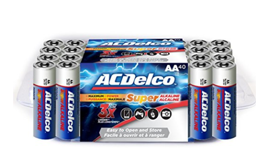 Paquete de 40 pilas AA súper alcalinas ACDelco
