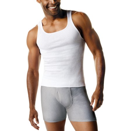 HanesCamiseta sin mangas Comfortsoft para hombre, color blanco, sin etiquetas, valor extremo, paquete de 12