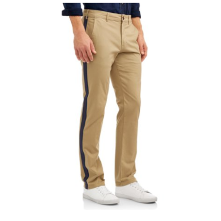 George - Pantalón chino con rayas laterales para hombre