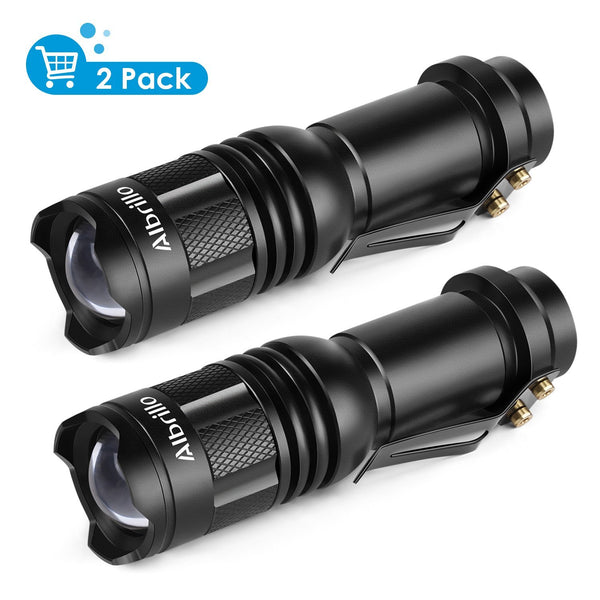 Pack de 2 linternas tácticas LED con zoom
