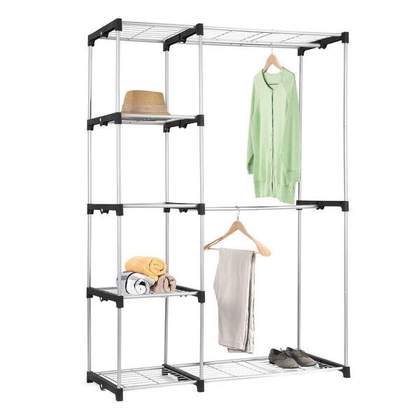 Standing Garment Rack with Steel and Resin Frame