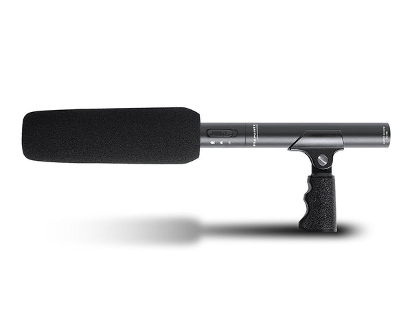 Professional audio shotgun mic for camera mounting