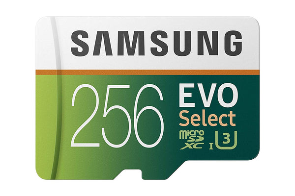 Tarjeta de memoria microSD Samsung EVO Select U3 de 256 GB con adaptador