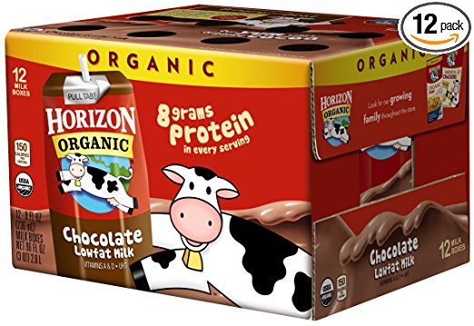 12-Pack 8oz. Horizon Organic, Low Fat Milk, Chocolate
