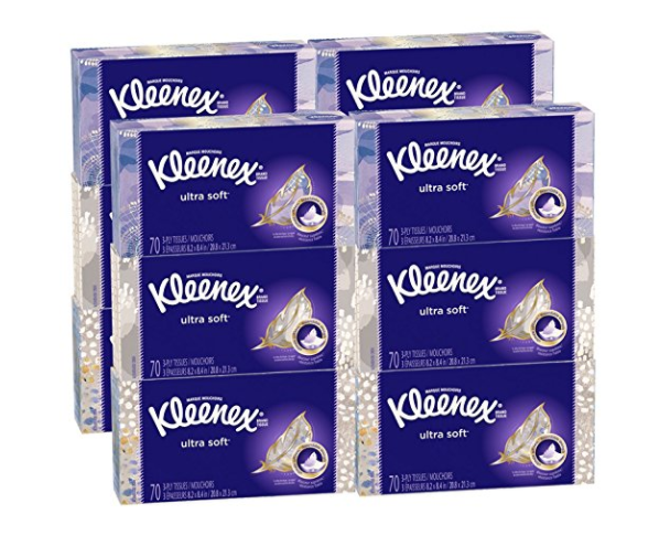 12 boxes of 70 Kleenex ultra soft tissues