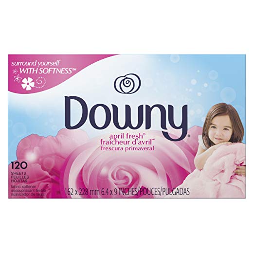 120-Ct Downy Fabric Softener Dryer Sheets (April Fresh)