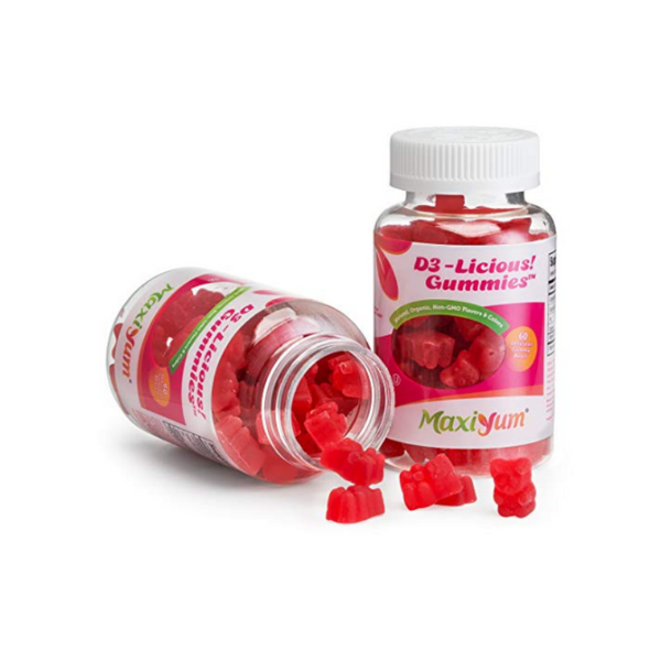 60 Chewable Maxi-Health Vitamin D3 Gummies For Kids & Adults
