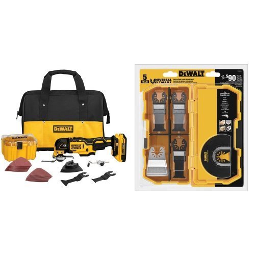 Kit multiherramienta oscilante sin escobillas Dewalt 20V XR con kit de accesorios de 5 piezas