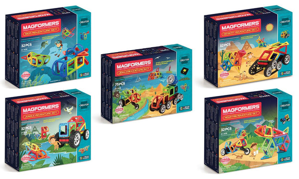 Magformers construye un juego de aventuras (32 o 76 piezas)