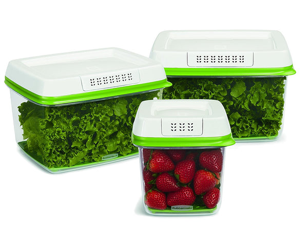 Set of 3 Rubbermaid FreshWorks containers