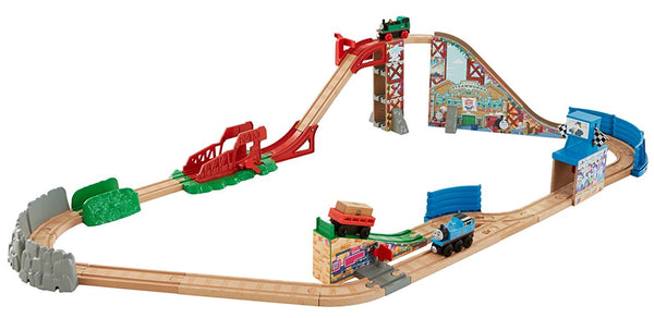 Fisher-Price Thomas the Train Wooden Railway Race Day Relay Set