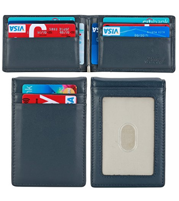 Mens Slim Bifold Leather Wallet