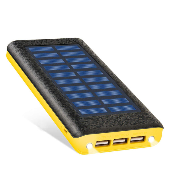 Solar charging 24000mah 3 USB port battery pack